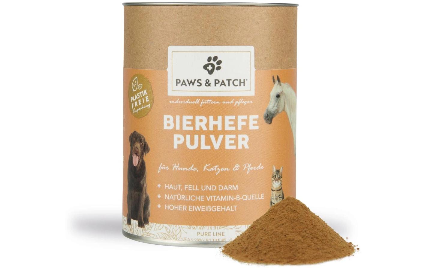 Hunde-Nahrungsergänzung Bierhefe Pulver 250 gEinzelfuttermittel für Hunde und Katzen