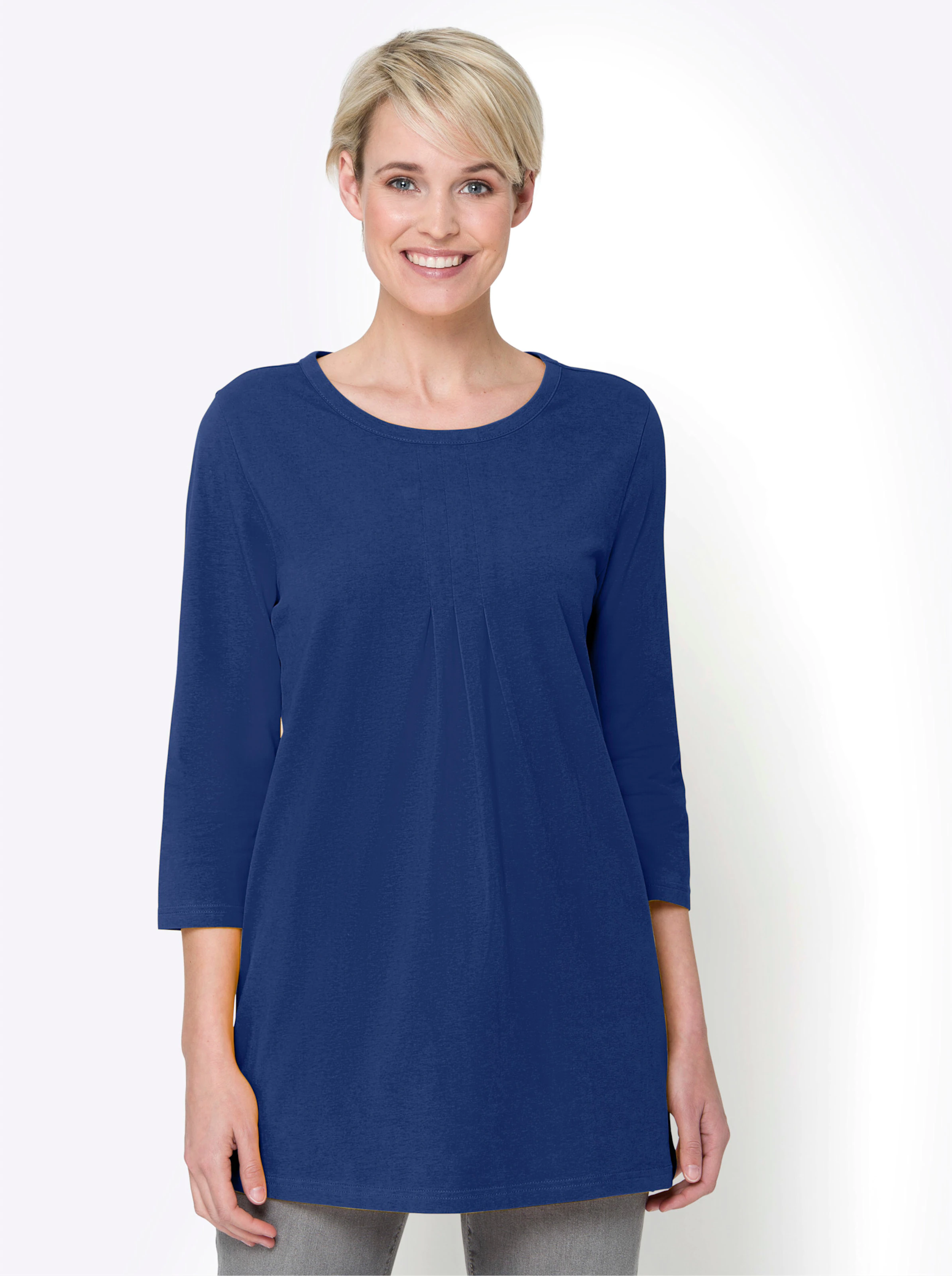 Longshirt in royalblau