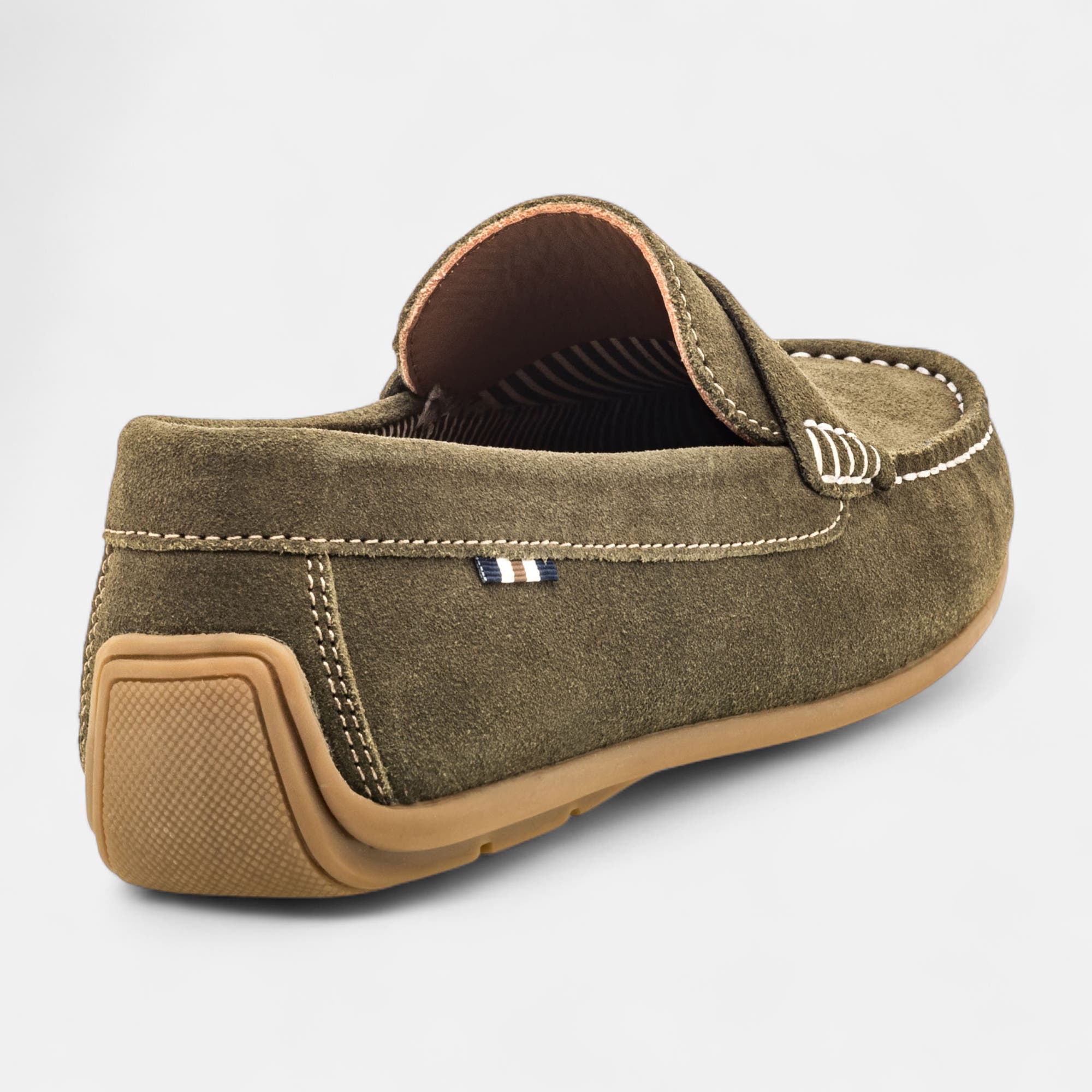 Mocassins Homme en cuir kaki