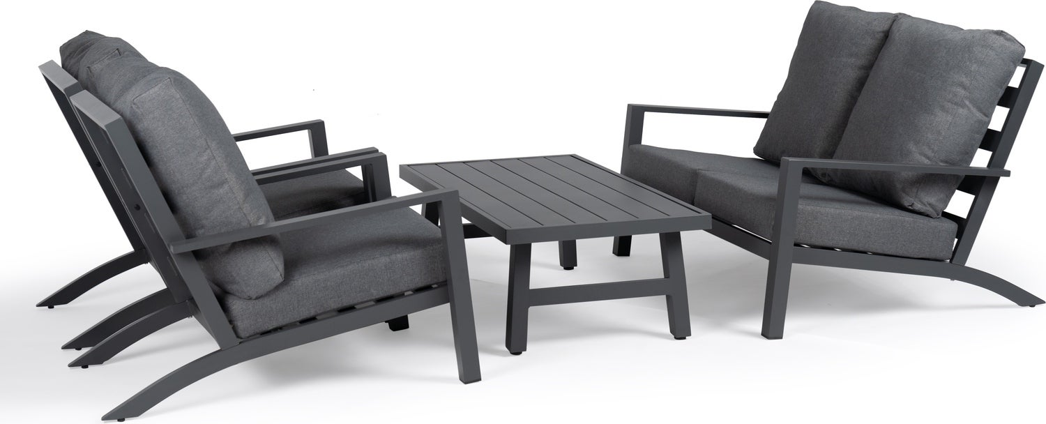 Tierra Outdoor 4-zits loungeset Lima antraciet