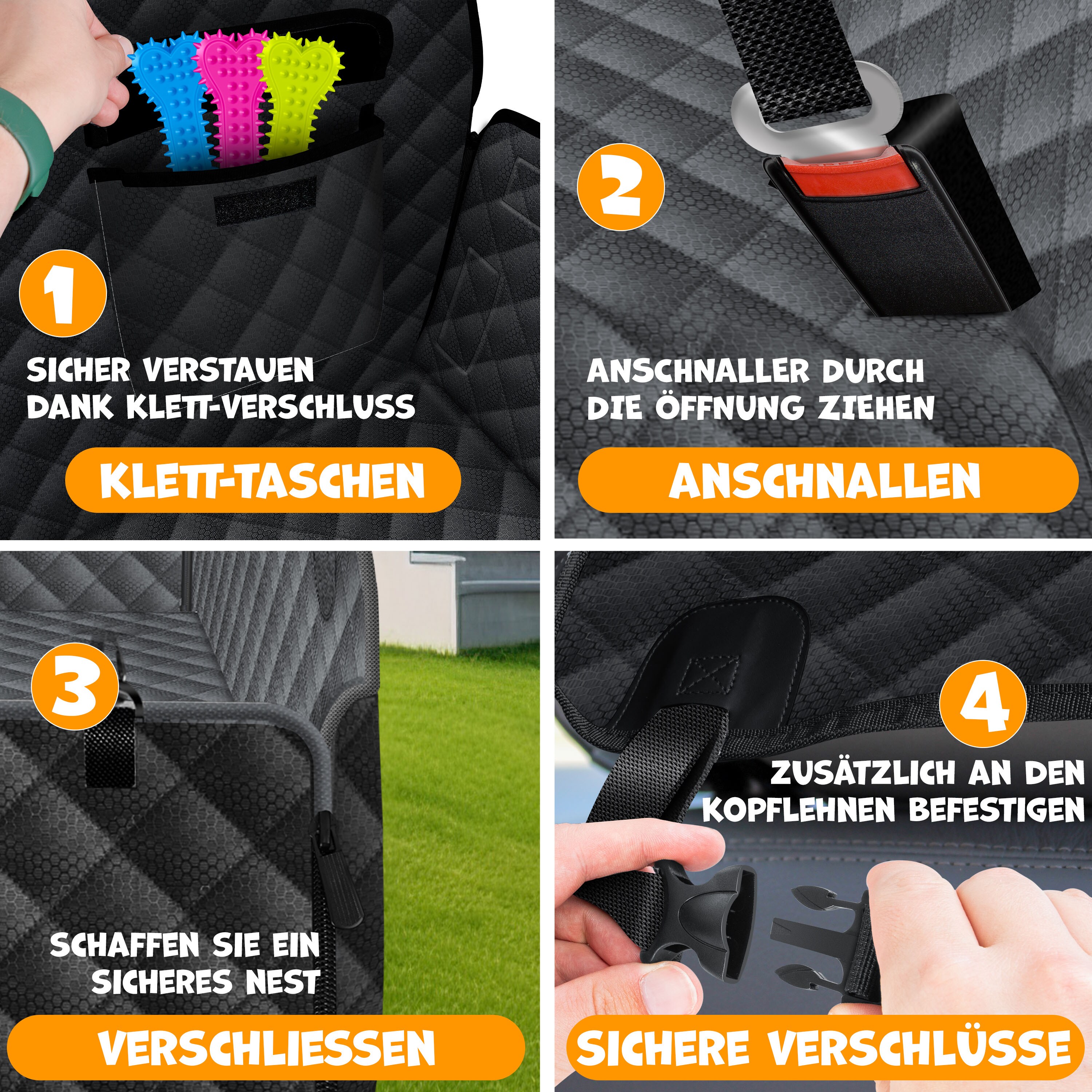 LovPet® 2in1 Hundedecke für Auto Rückbank & Kofferraum mit Seitenschutz und Sichtfenster Kofferraumschutz - Wasserabweisende Hunde Autoschondecke Universal Autoschutzdecke Autodecke Rücksitz