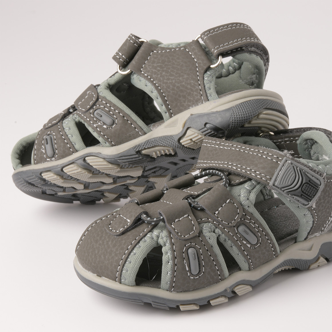 Topomini Baby Sandalen mit Klettverschluss dunkelgrau