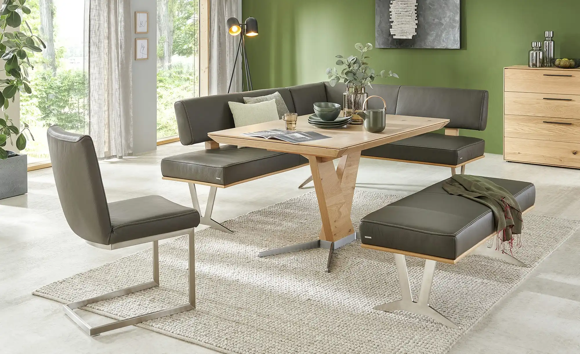 KOINOR Leder-Schwingstuhl Sqare