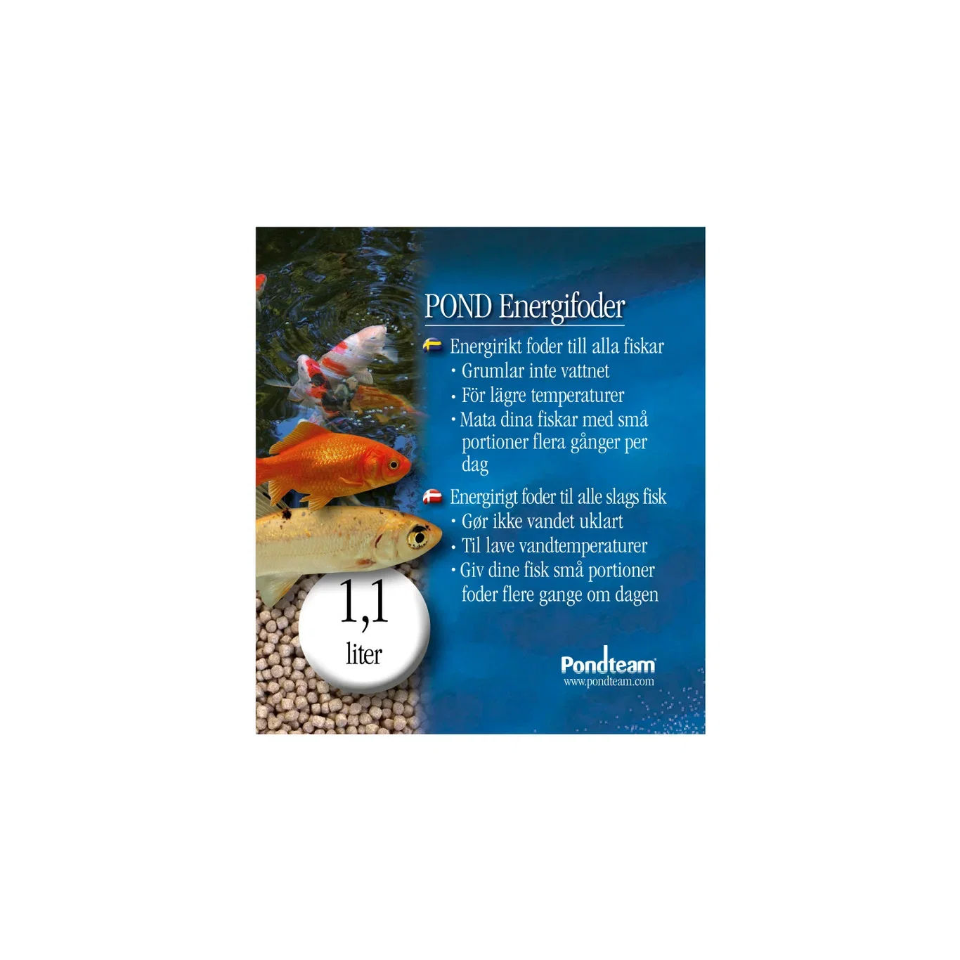 Pondteam Energifôr til damfisk 400 g
