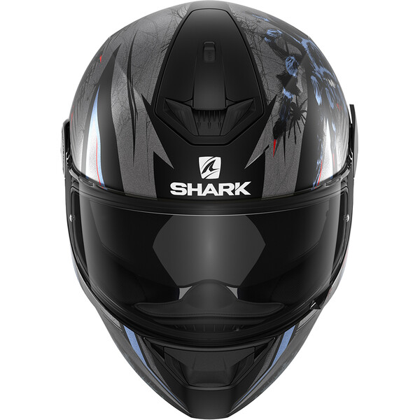 Shark - Casque D-Skwal 2 Atraxx Noir Mat / Gris Mat / Bleu