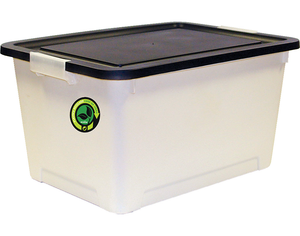 CAIXA DE ARRUMAÇÃO FAPIL EM PLÁSTICO RECICLADO 52X39X28CM 40L CORES SORTIDAS