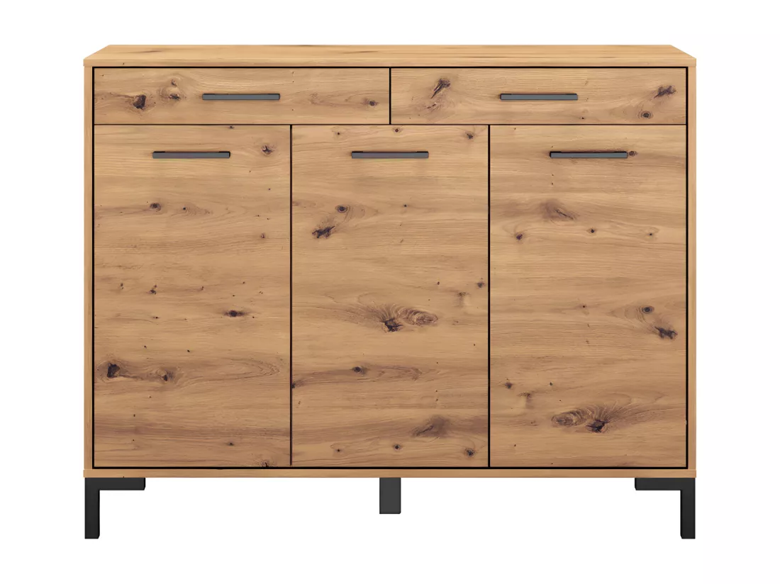 Meuble à chaussure 3 portes 2 tiroirs Liora Bois