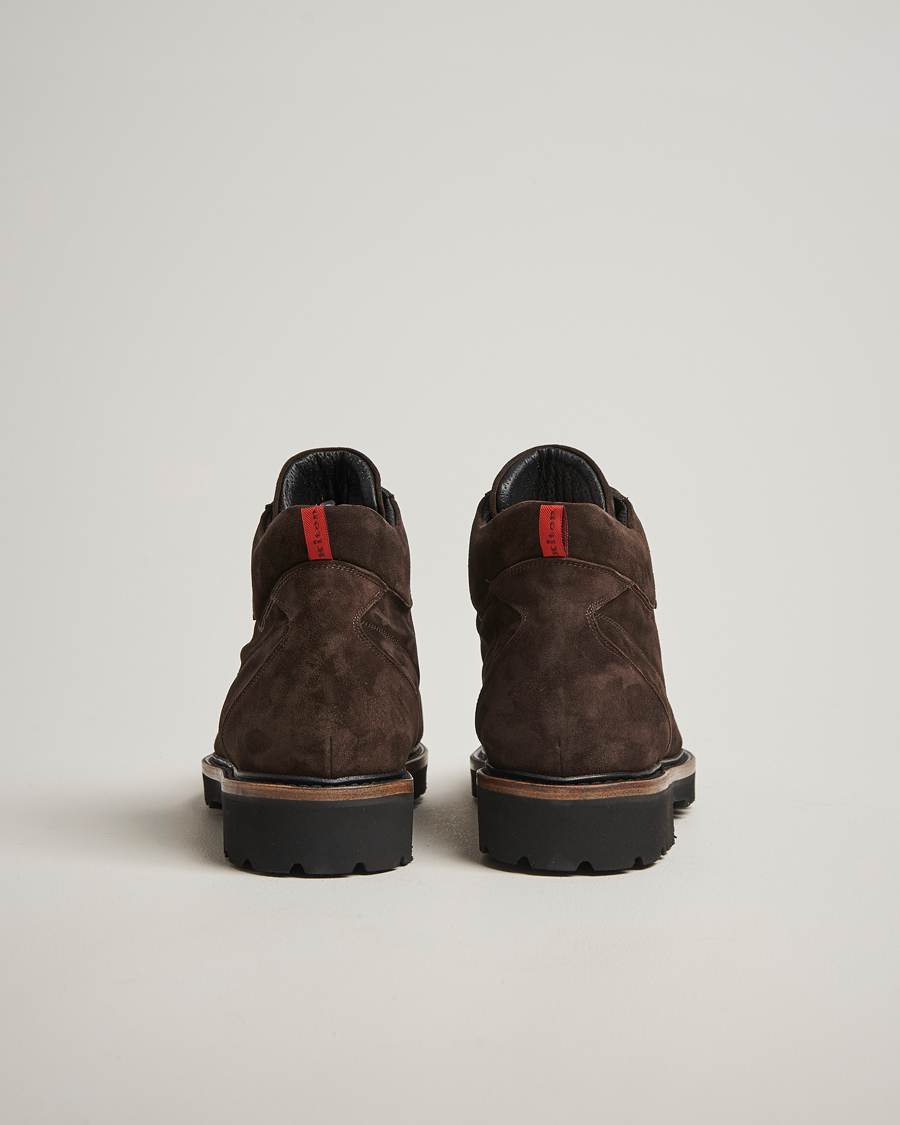 Kiton St Moritz Winter Boots Dark Brown Suede