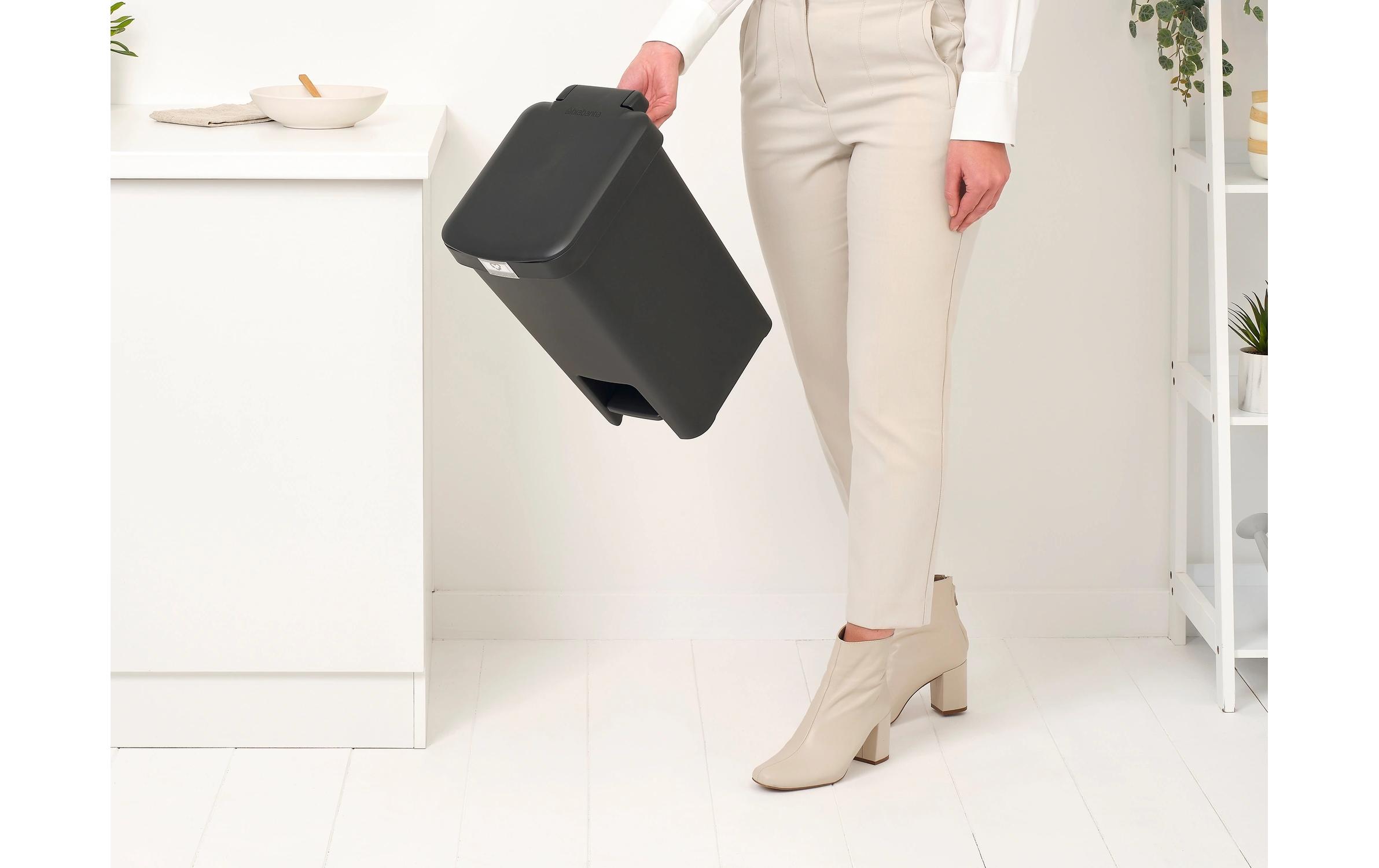 Recyclingbehälter StepUp 16 l, DunkelgrauTreteimer für Recyclingmaterialien