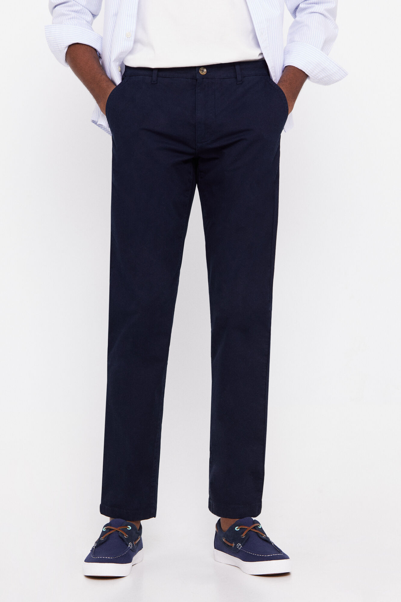 Calça chino slim fit - Azul escuro
