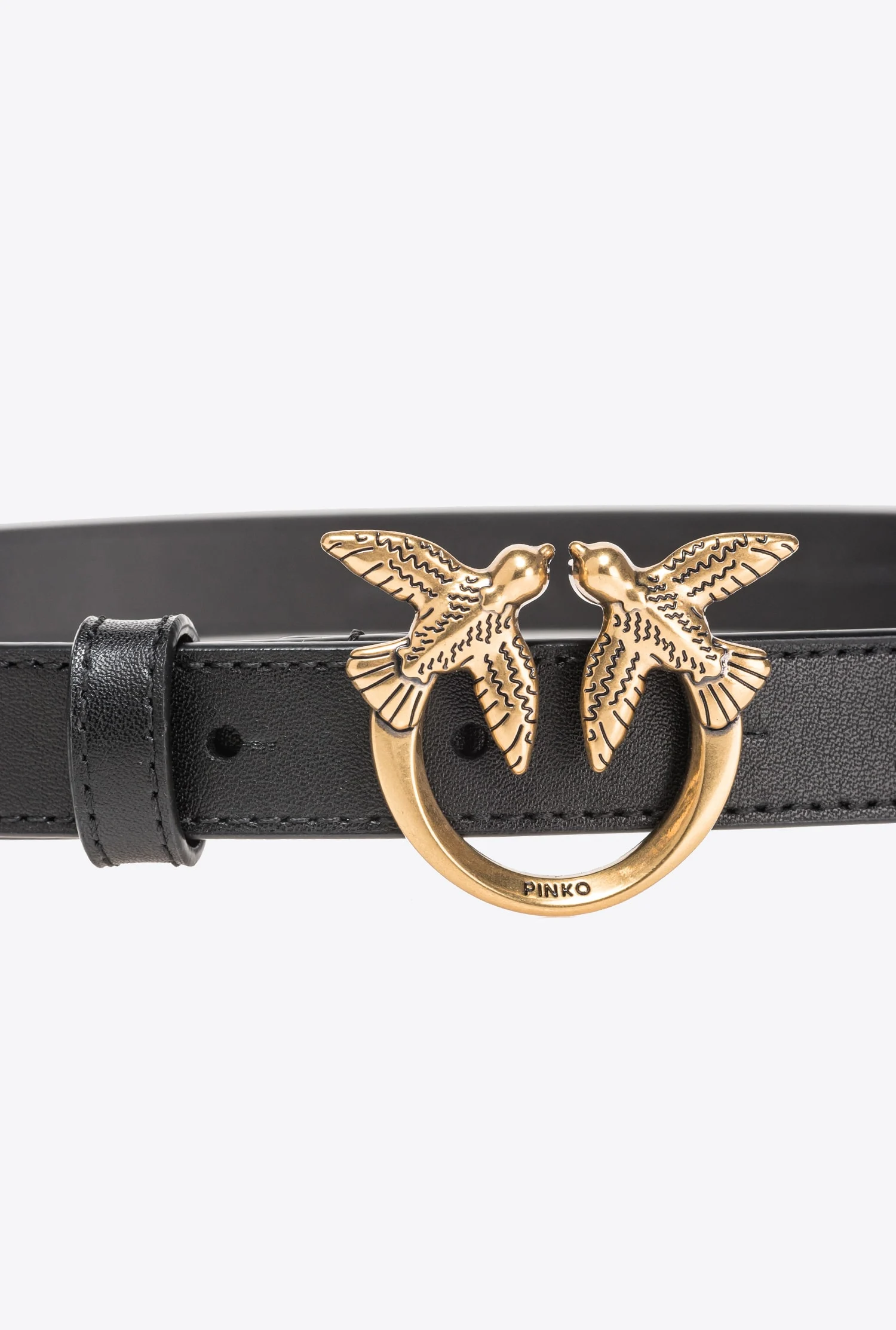 Fine ceinture love birds | Noir