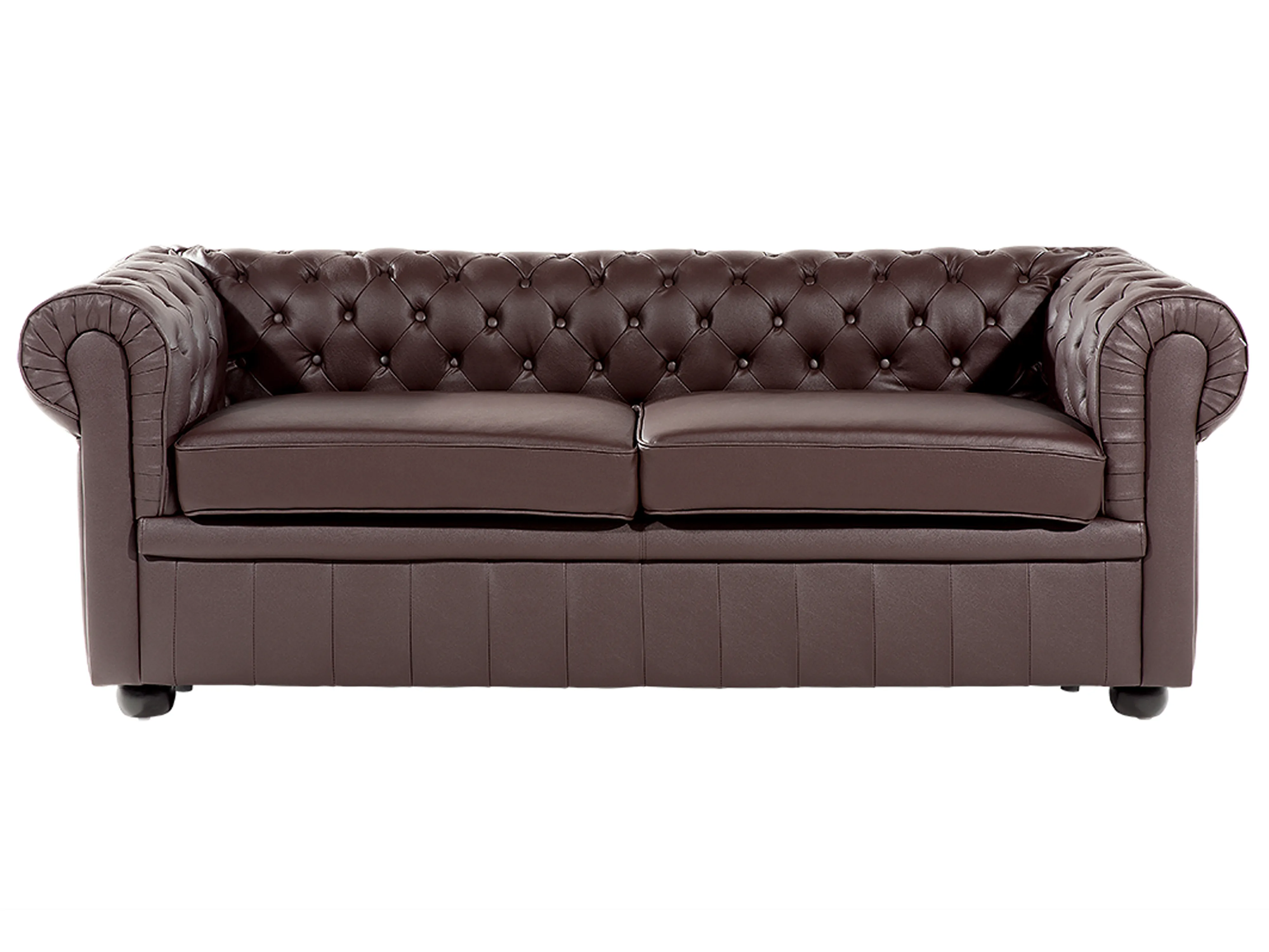 Bank 3-zits CHESTERFIELD Leer Bruin