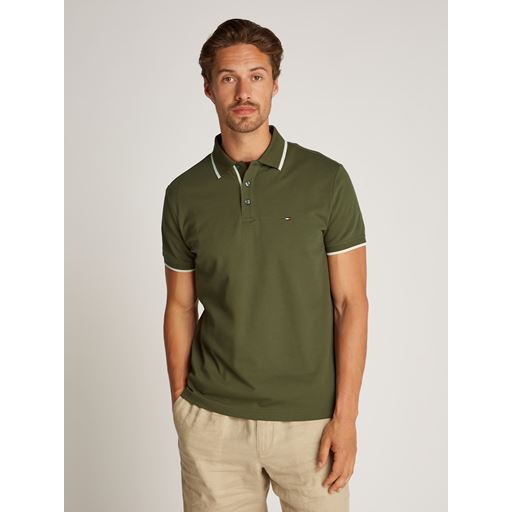 Tommy Hilfiger Mercerised Undercollar Polo, Army Green, XL