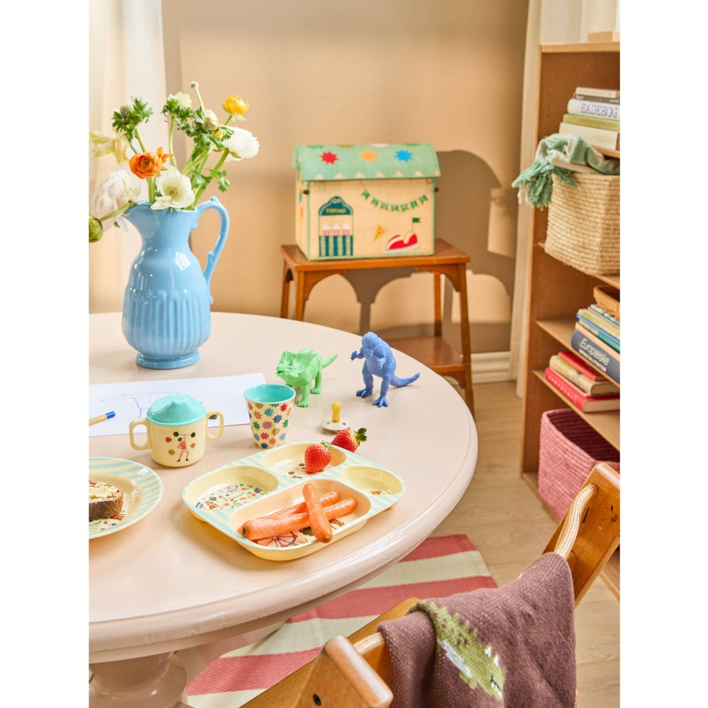 Køb Rice Fun Fair Print Mint Melamine 2 Håndtag Tudekop