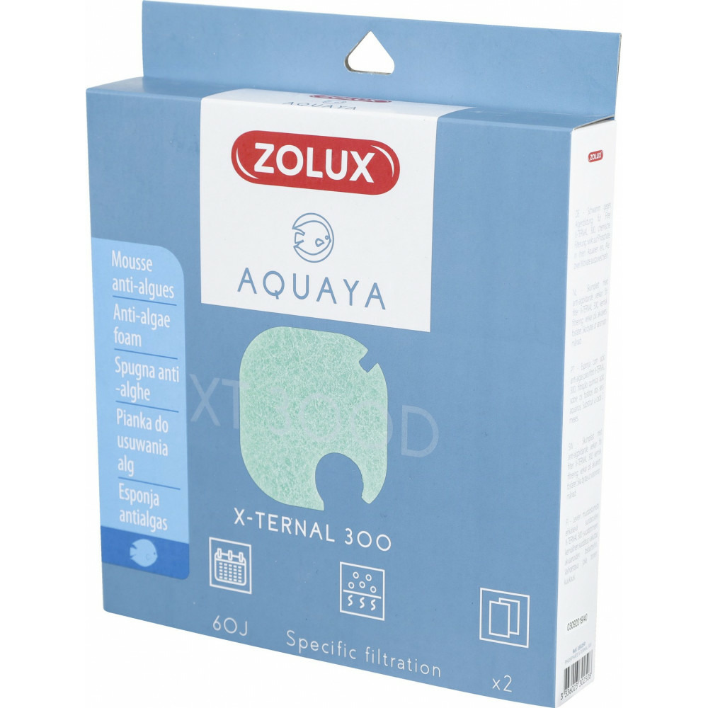 Filtre pour pompe x-ternal 300, filtre xt 300 d mousse anti-algues x 2. Pou