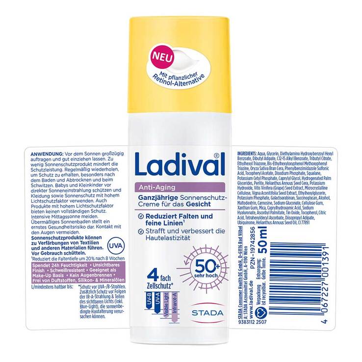 Ladival Anti-Aging Sonnenschutz-Creme LSF 50 + , 50 ml