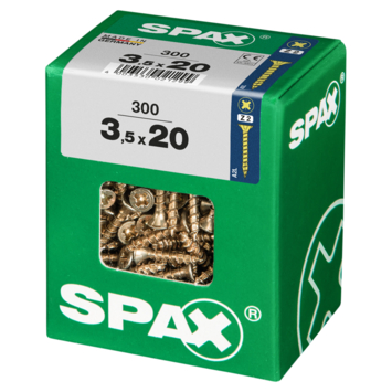 Spax schroef pozi geel 3,5x20 mm 300 stuks