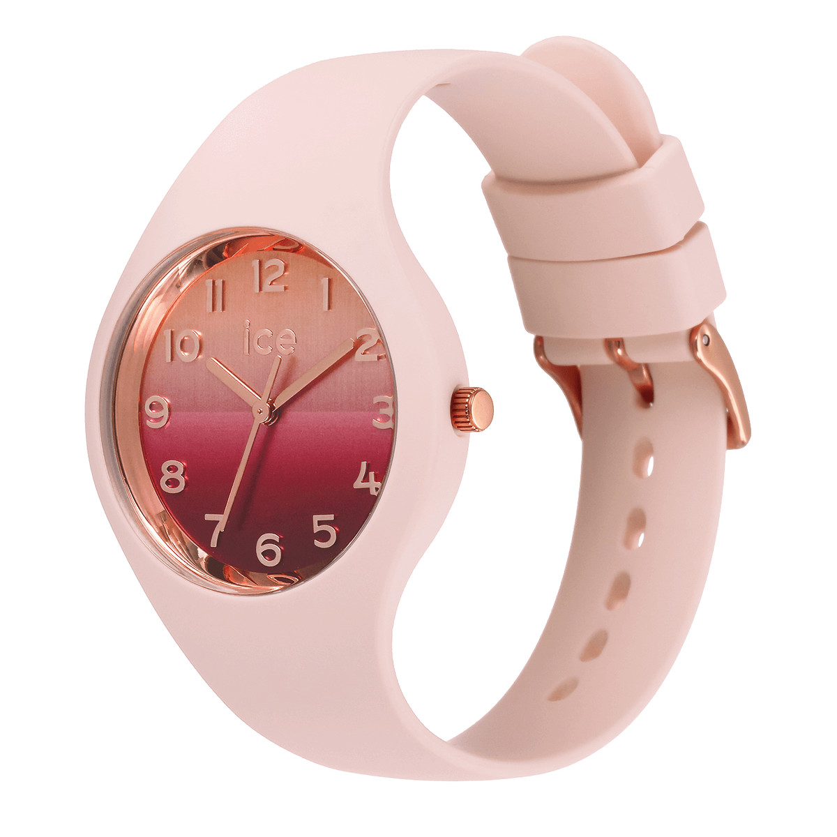 Montre ICE WATCH Ice Horizon femme plastique doré bracelet silicone rose nacre