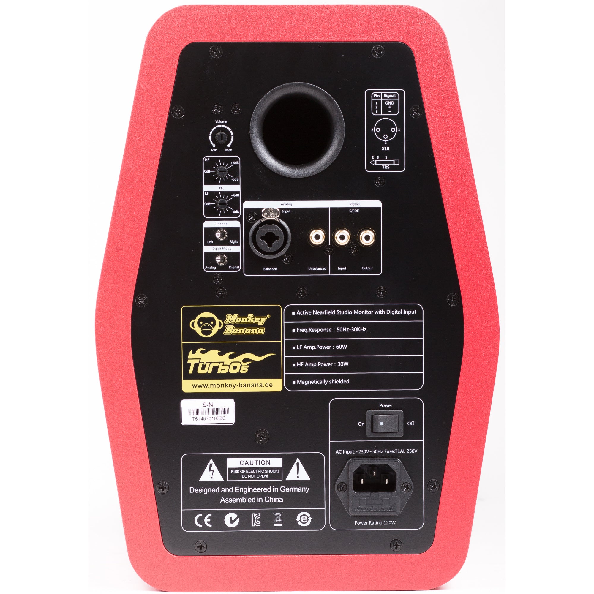 Monkey Banana Turbo 6 actieve studiomonitor rood (per stuk)