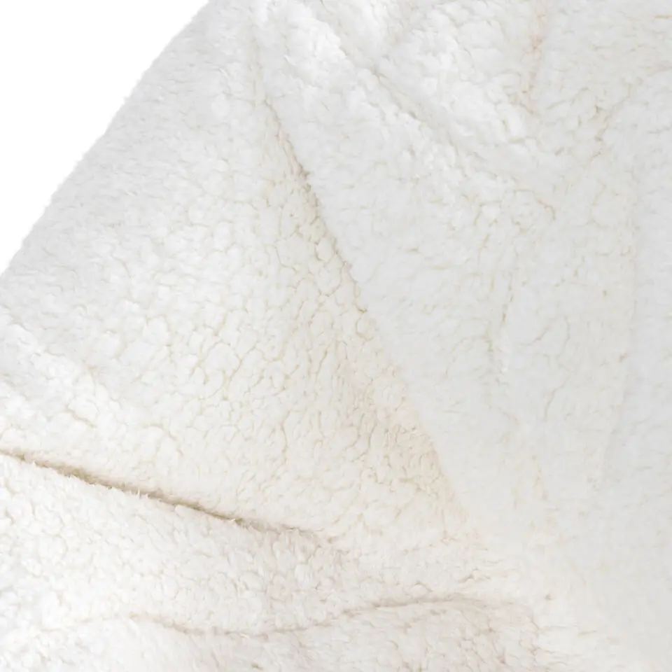 icon - Kingston Kinderzitzak Stoel - Fluffy Pluche Teddy - Wit