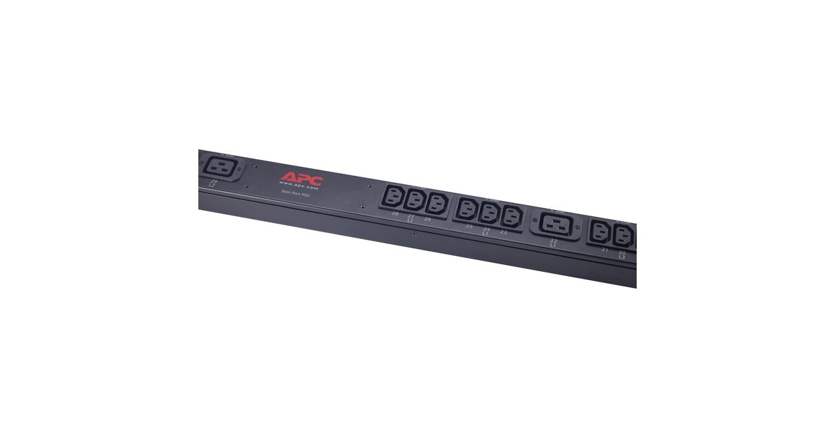 APCRack PDU, Basic AP7557  (ZeroU, 36x C13, 6x C19, IEC 309 16A 3Fase stekker)