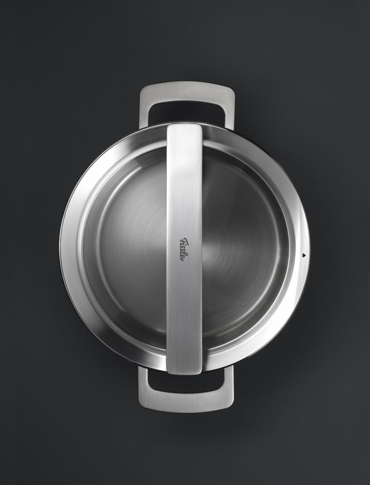 Fissler Phi Collection/Edelstahl-Topfset,4-teilig, Töpfe mit Glas-Deckel (3 Kochtöpfe, 1 Bratentopf) – Induktion