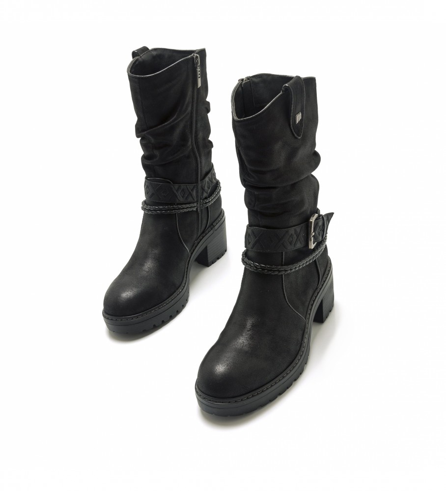 Botas pretas estilo boho Mustang