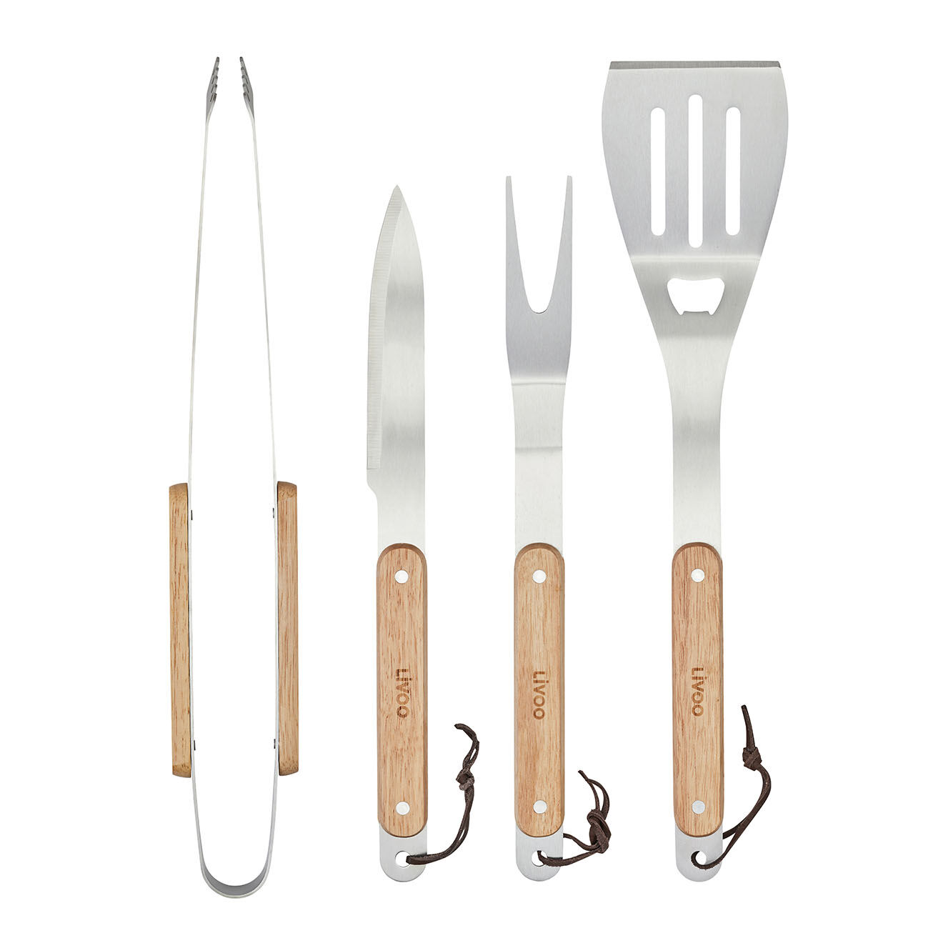 Livoo Set de 4 accessoires pour barbecue noir