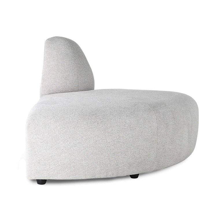 HKliving Jax bank element hoek rond Sneak light grey