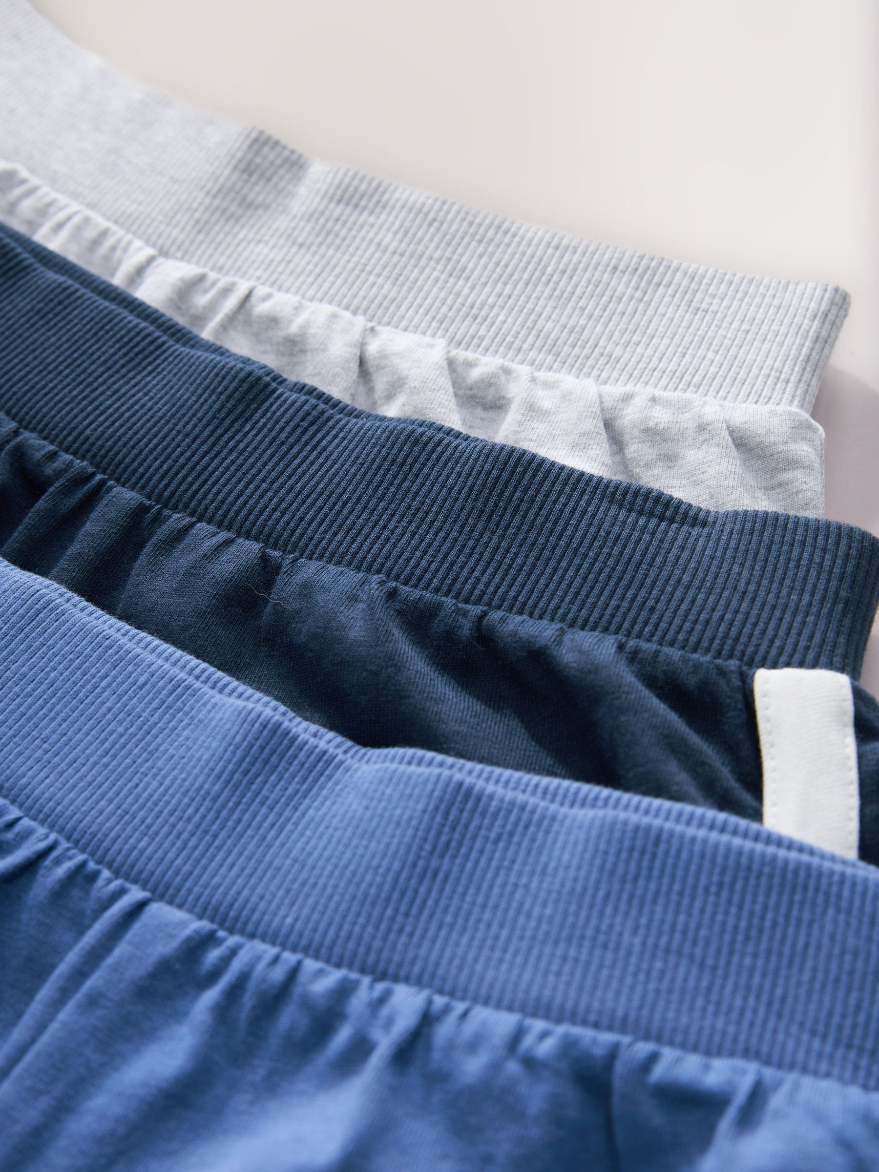 Donkerblauw/grijs - Set van 3 pyjama's met short (3-16 jr)