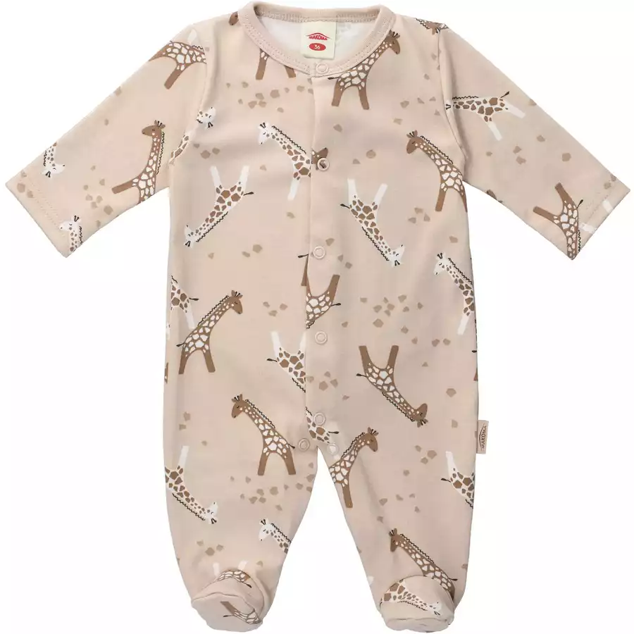 Makoma Strampler Giraffe braun