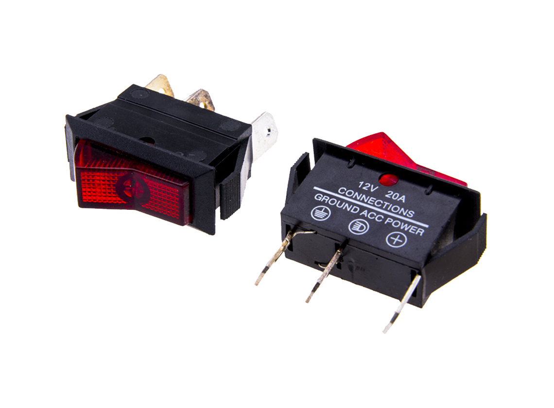BBA E434RZ kantelschakelaar, 25 A - red
