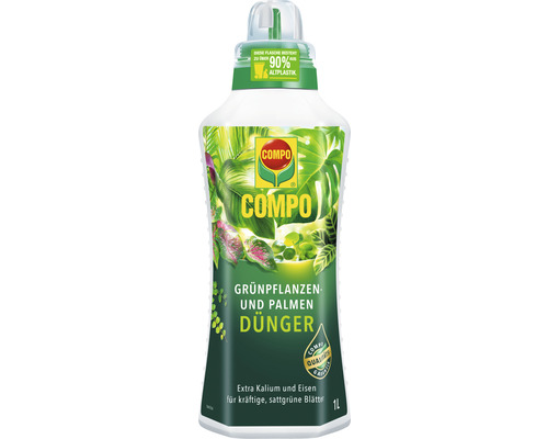 COMPO vloeibare meststof voor kamerplanten en palmen met extra kalium en ijzer, 1L