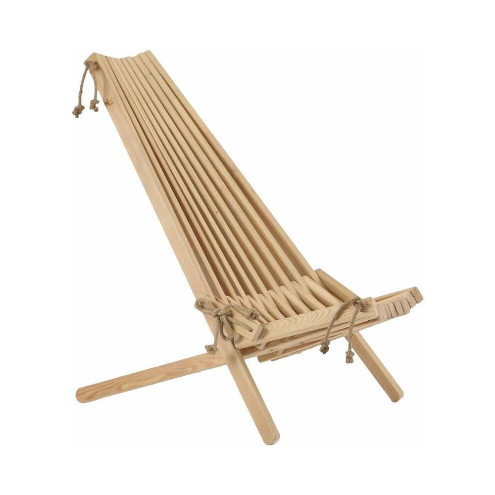 Chilienne en bois ecochair avec coussin offert (lot de 2) mélèze