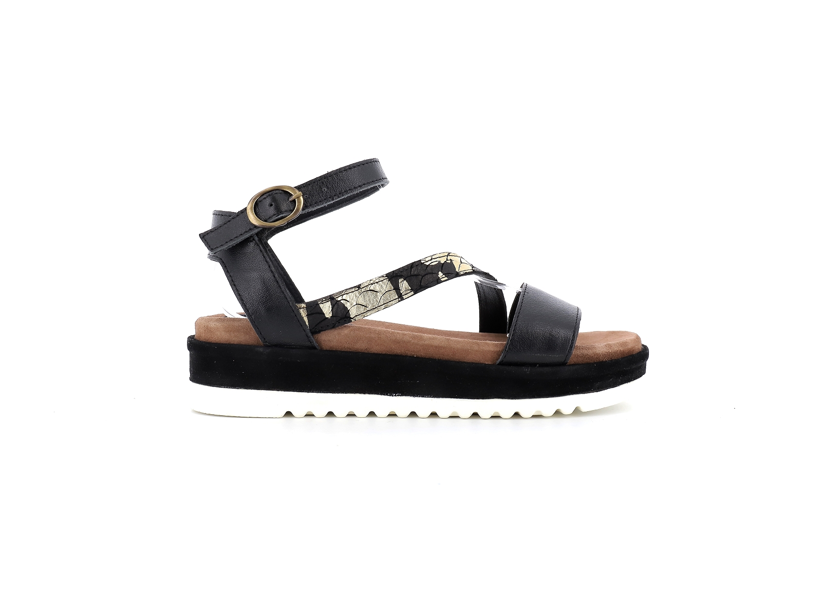 Metamorf ose-LACELLULE Cuir Noir Or