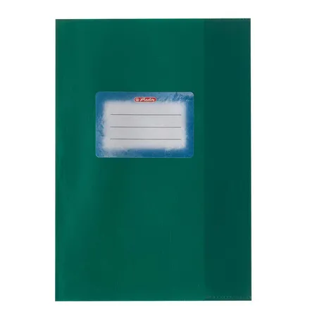 Herlitz Heftumschläge mit Baststruktur, DIN A5, grün, 10 Stück