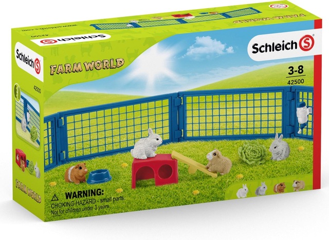 Schleich® Spielfigur »FARM WORLD, Zuhause für Kaninchen und Meerschweinchen (42500)«