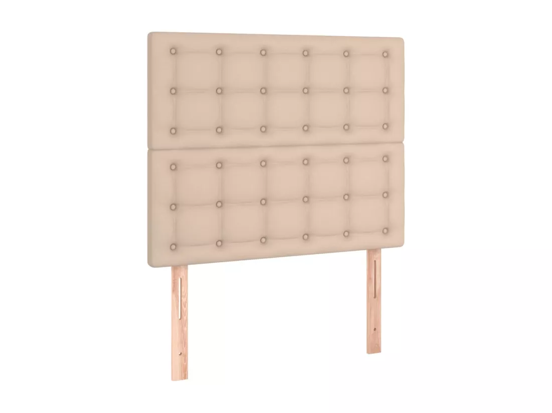 Sommier tapissier matelas LED Cappuccino 100x200 cm Similicuir