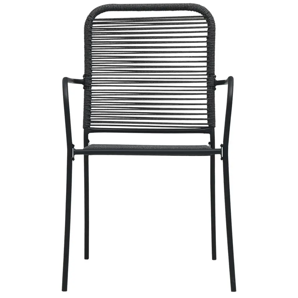 vidaXL - Buitenstoelen - Zwart - Metaal - 4 stuks - 56x53,5x85,5 cm