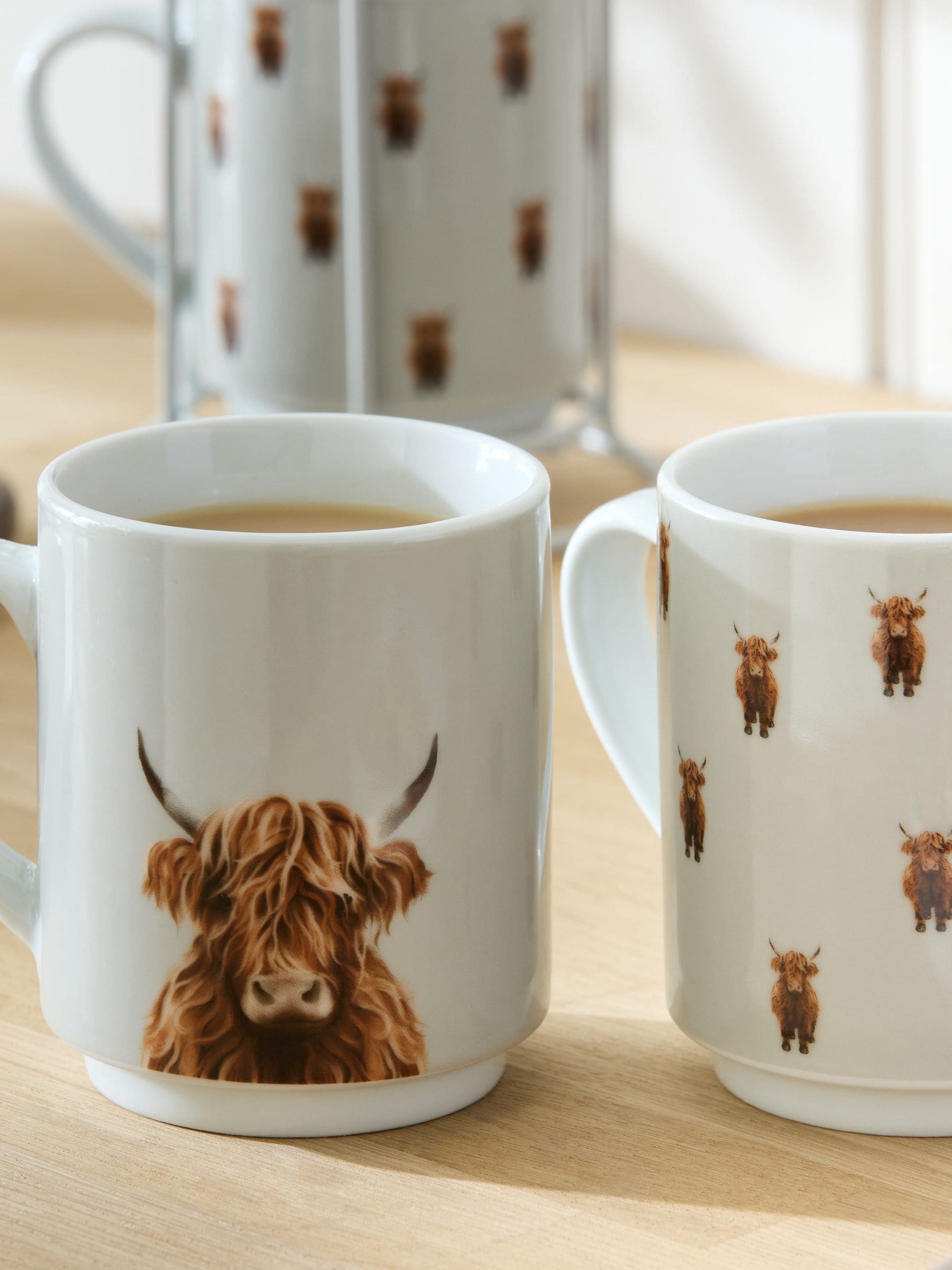Set of 4 Hamish the Highland Cow Stacking Mugs