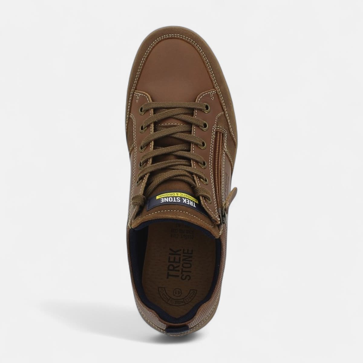 Baskets basses Homme en cuir cognac