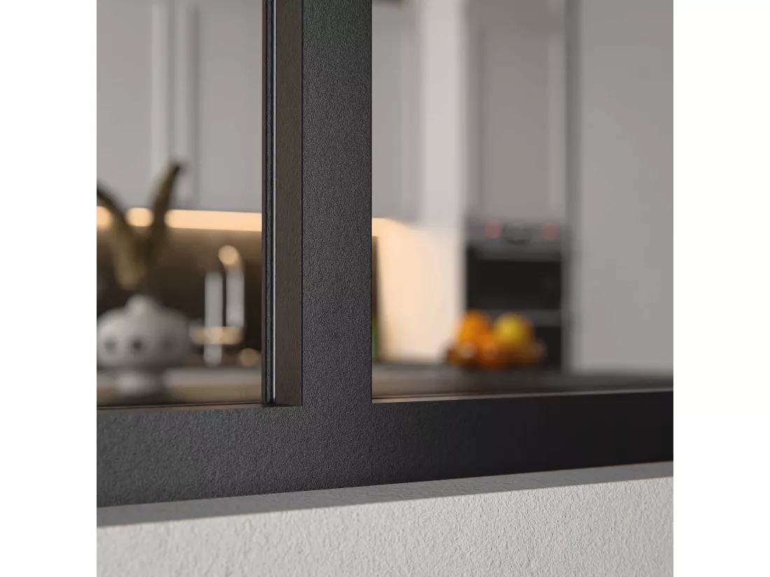 Verrière 3 Carreaux - En Kit - Noir Sablé