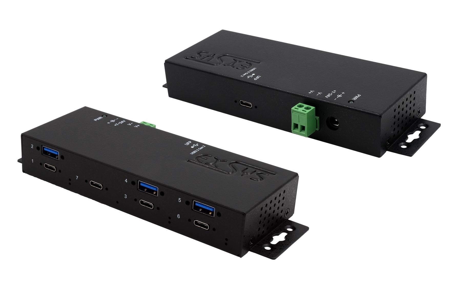 USB-Hub EX-1237HMVS<br>USB 3.1 Gen. 2 Hub mit 4 USB-C- und 3 USB-A-Anschlüssen