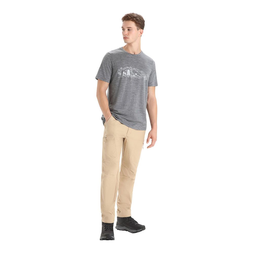 Icebreaker TECH LITE II - Tee-shirt Homme gritstone hthr
