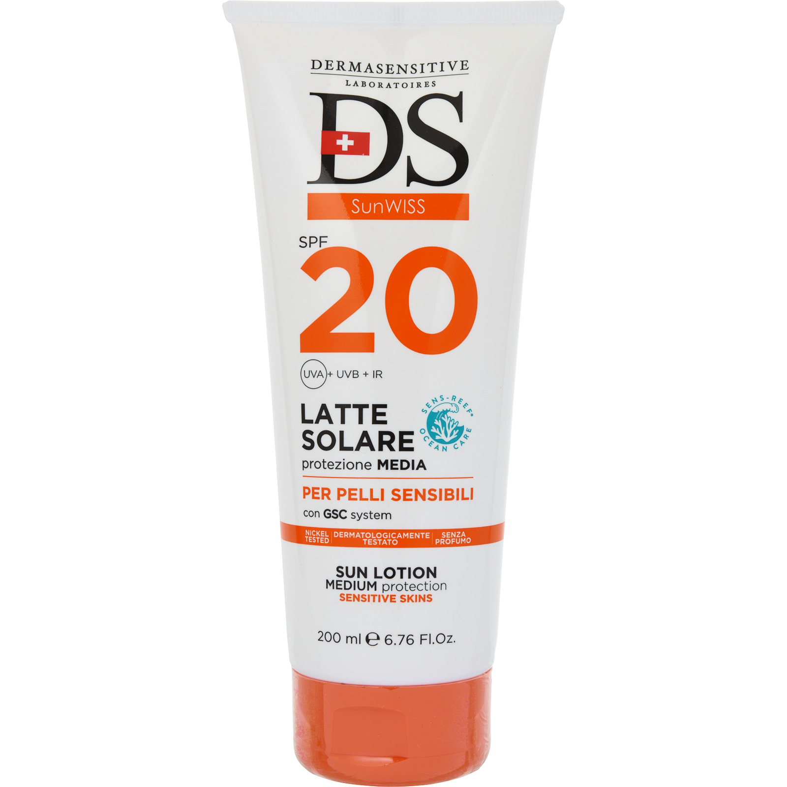 Dermasensitive DS+ SunWISS Sonnenmilch SPF 20 200 ml