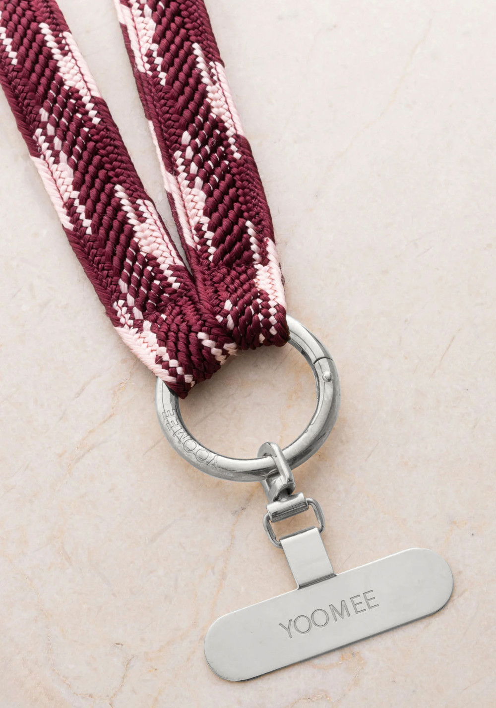 YOOMEE Handykette Crossbody Phonechain ZAHRA Cherry Blossom Silver