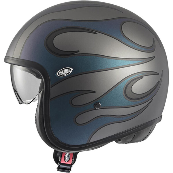 premier - Casque Vintage FR Anthracite / Bleu / Violet / Mat