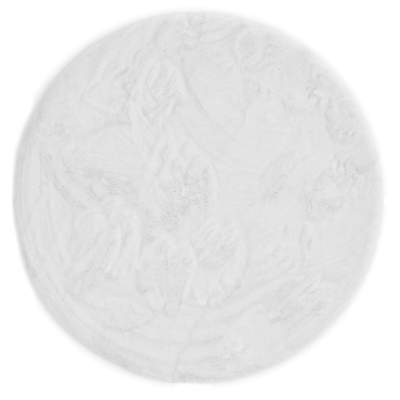 Teppich NOVARA 80 cm rund weiß
