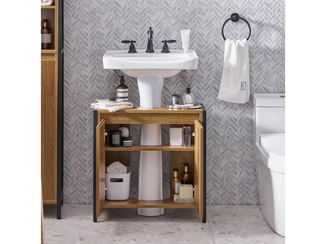 Meuble De Salle De Bain Sous Lavabo Housse Colonne Lavabo Meuble Sous Lavabo, BZr63-ii-pf