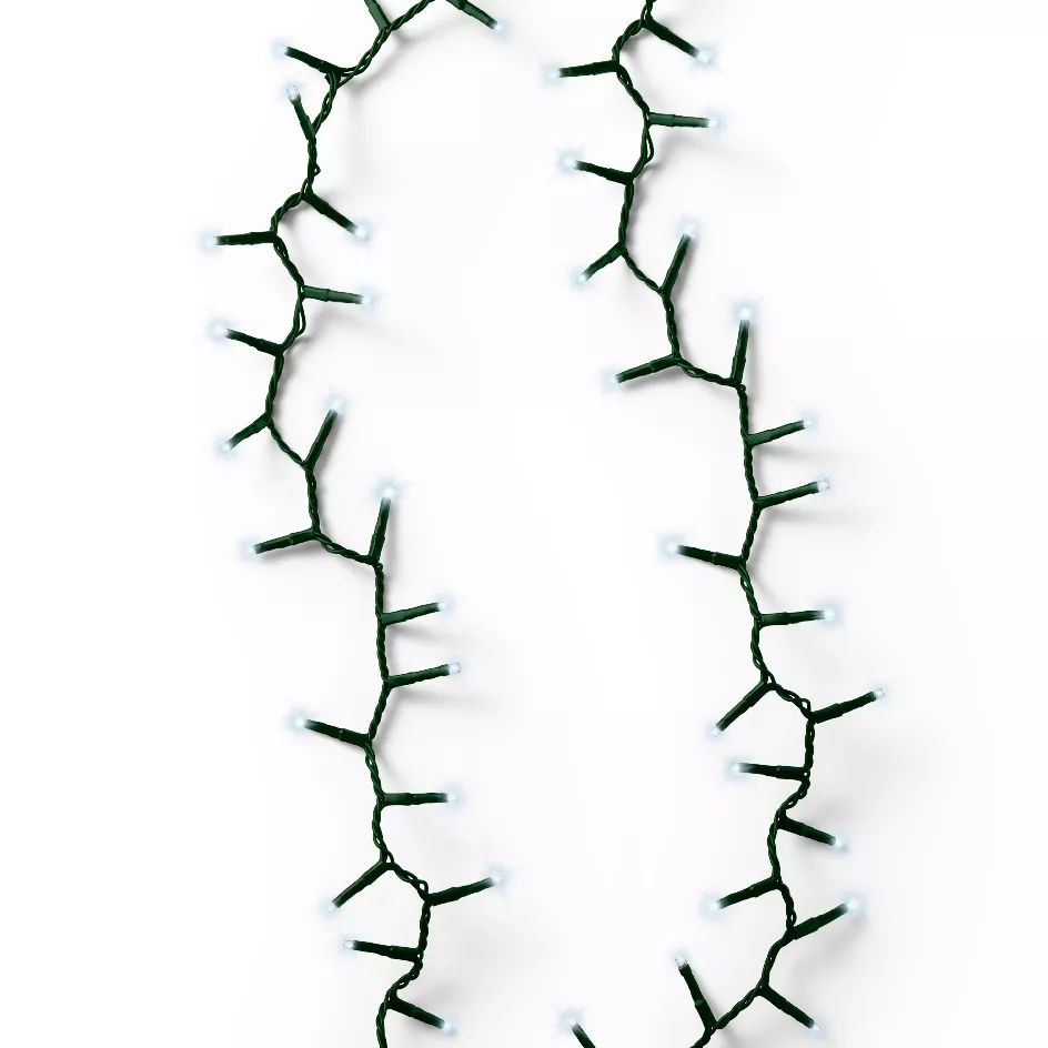 Guirlande lumineuse 11 m 500 LED câble vert Luxe Blanc froid